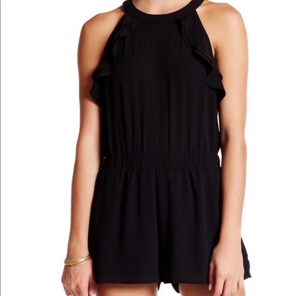 Peach Love California | Black Ruffle Romper | M - Picture 4 of 4